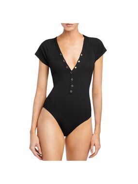 Robin Piccone Amy Raglan Swimsuit - Black - Size 14 (US Large 12/14)